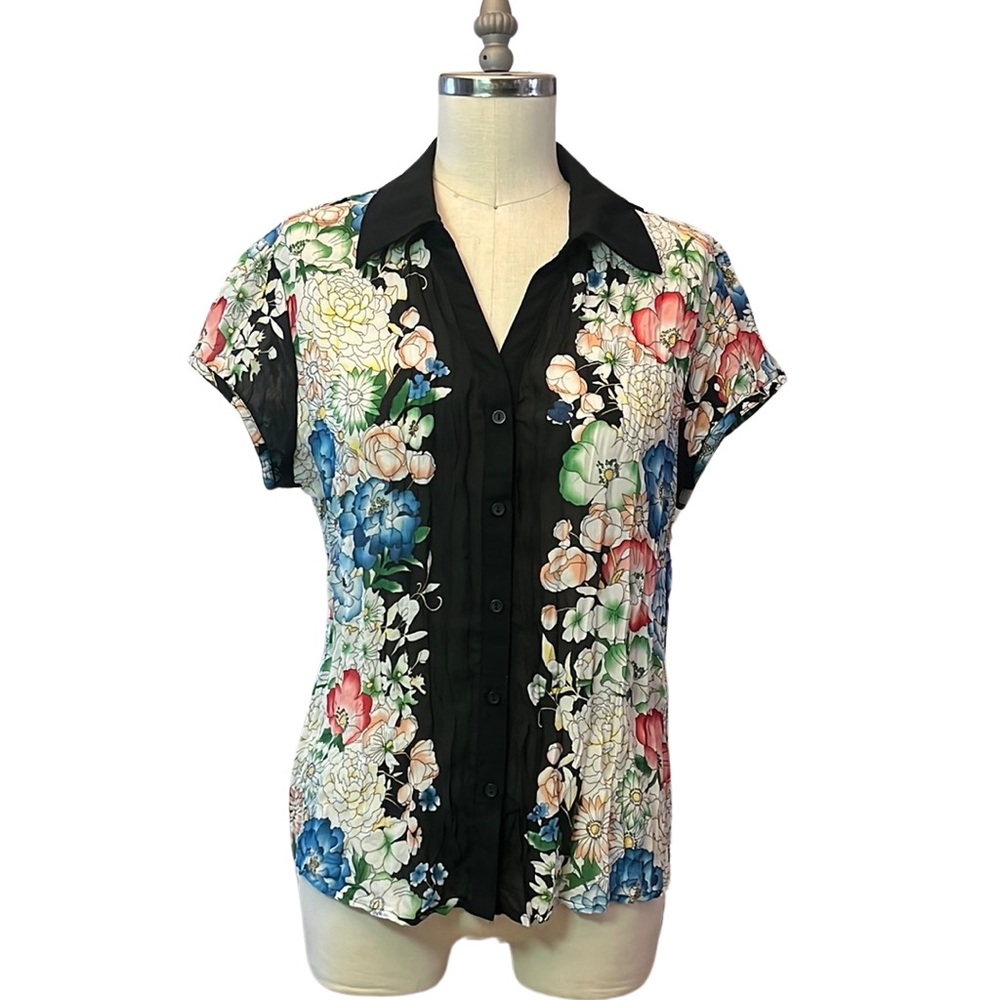 Multicolor floral print blouse